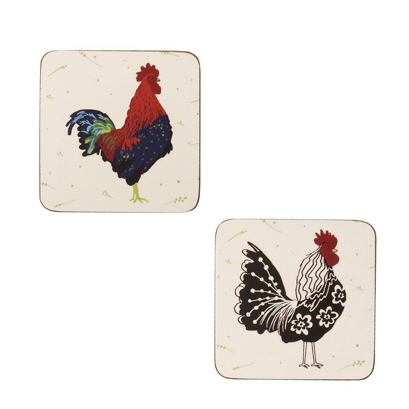 Rooster Coasters, Set of 4