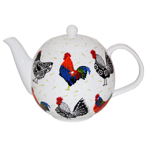 Rooster Bone China Teapot - 6 Cup