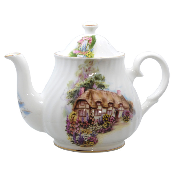 English Cottage Bone China Teapot - 6 Cup, photo main
