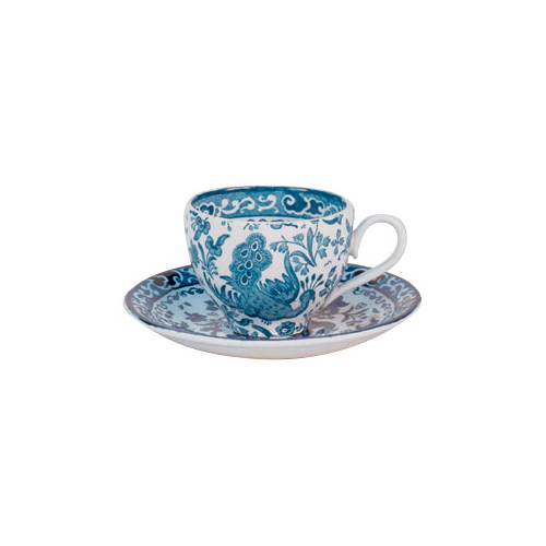 Burleigh - Cup & Saucer - Blue Asiatic birds