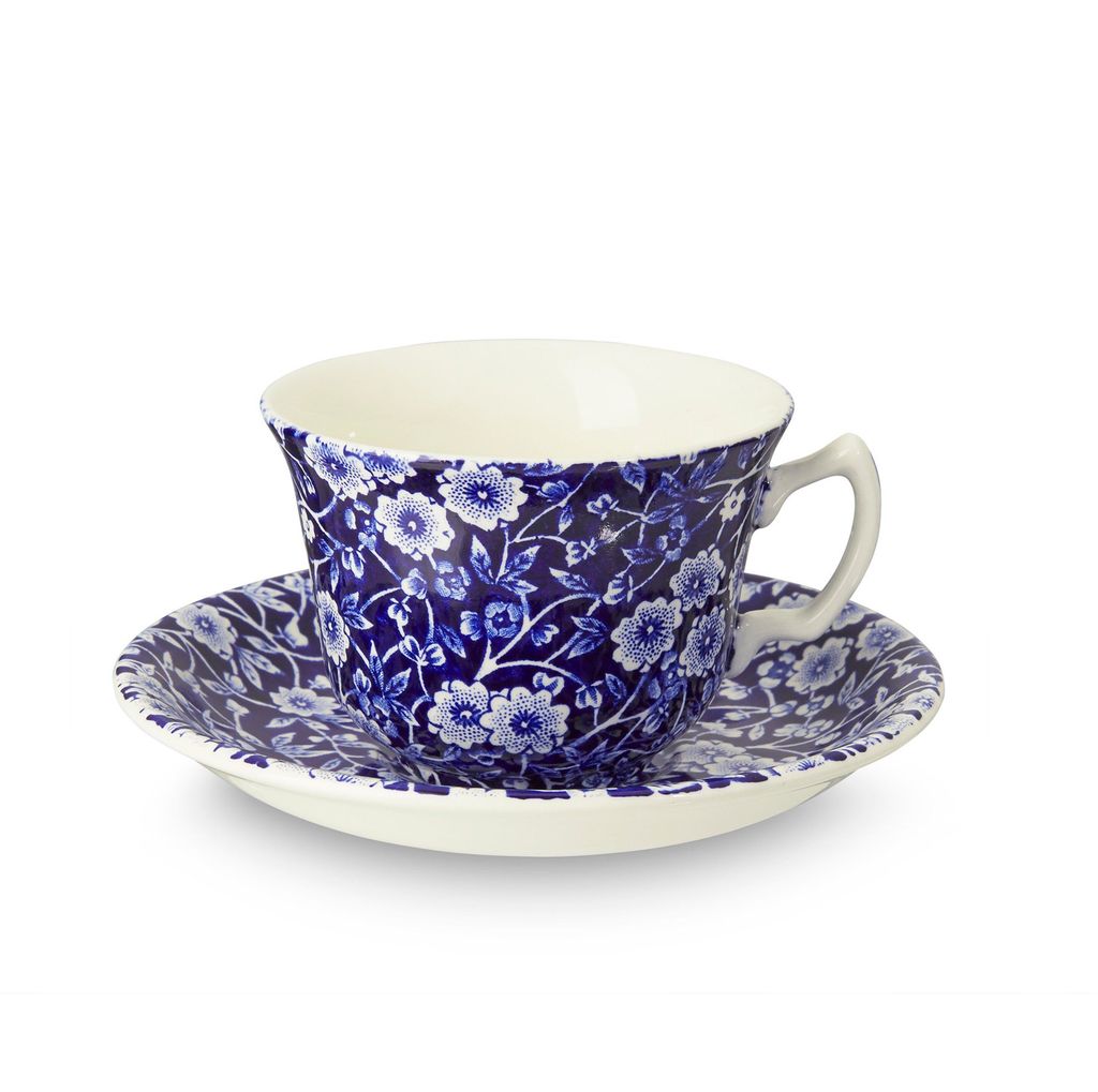 Burleigh - Cup & Saucer - Calico Blue