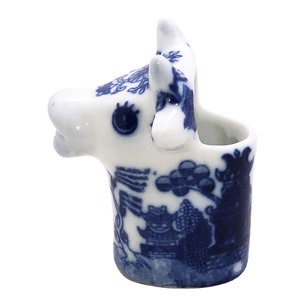 Blue Willow Cow Shape Mini Creamer, 2.5H, photo-2