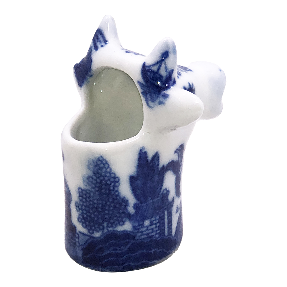 Blue Willow Cow Shape Mini Creamer, 2.5H, photo-3