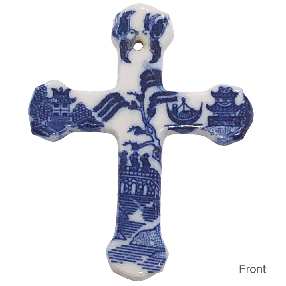 Blue Willow Jewelry, Cross Pendant, 2.5L