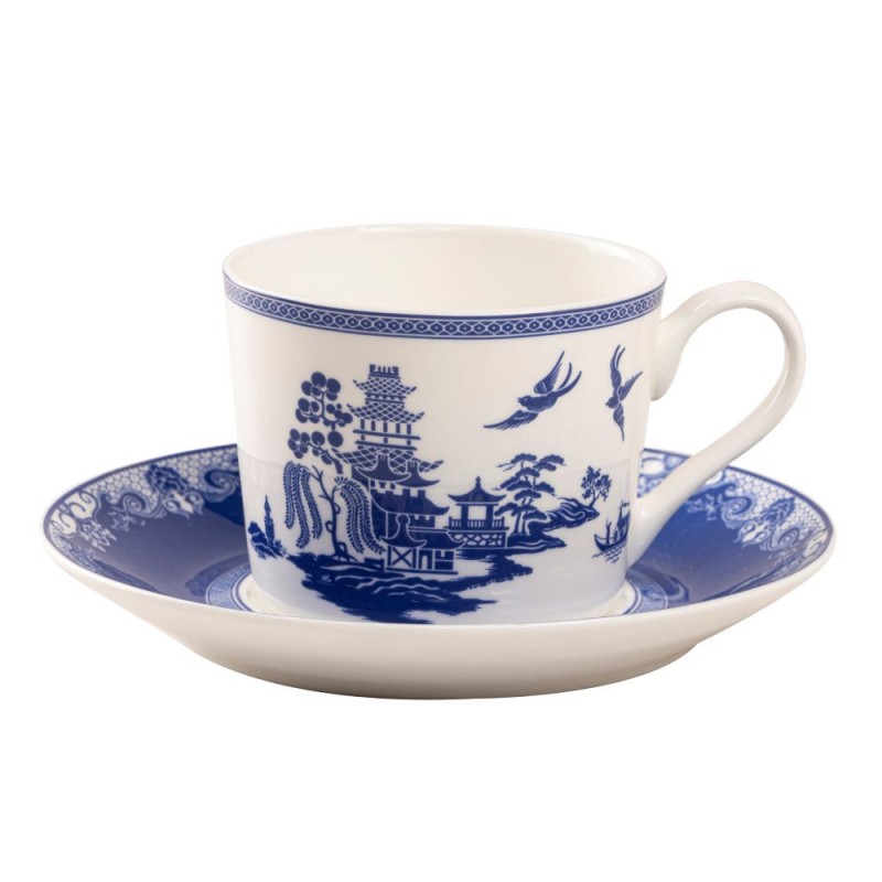 Blue Willow Cup and Saucer Set