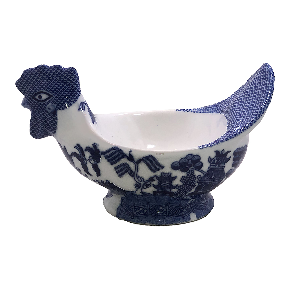 Blue Willow Hen Shape Dishware, 7L