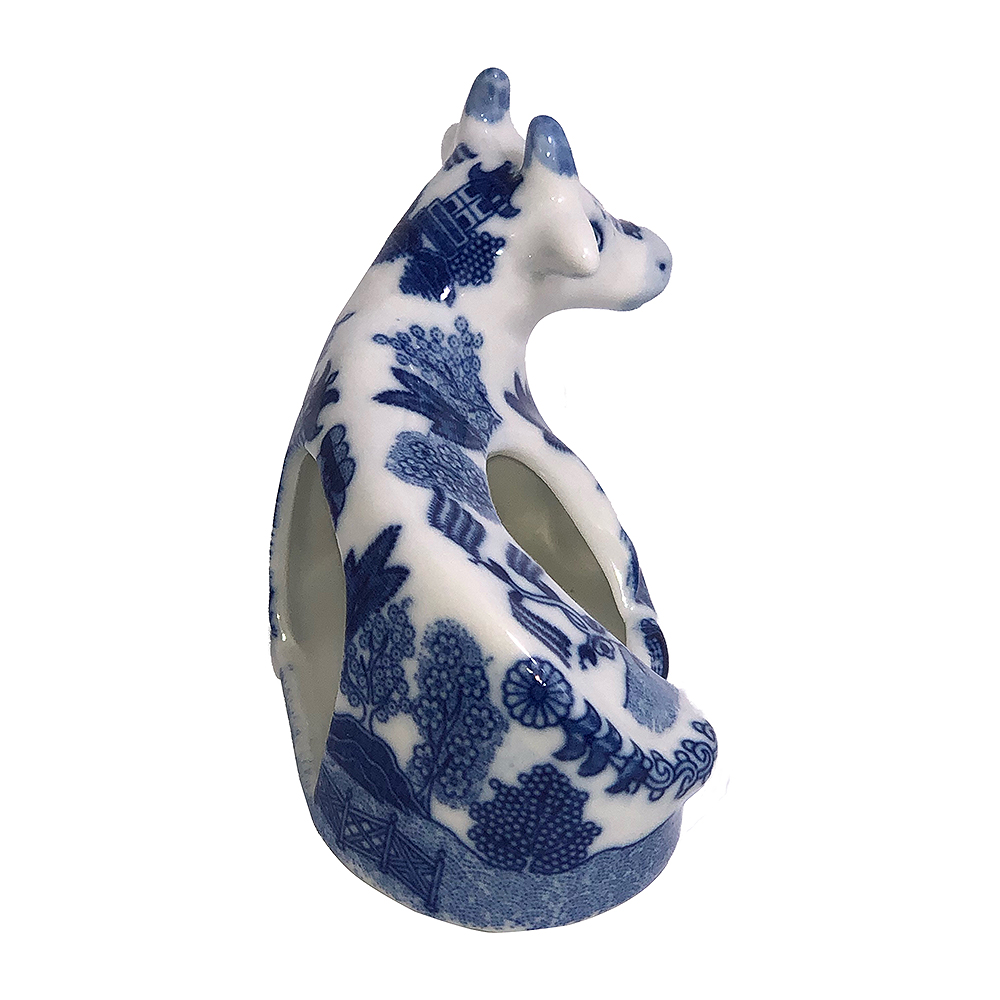 Blue Willow Cow Shape Napkin Ring, 4L, photo-2
