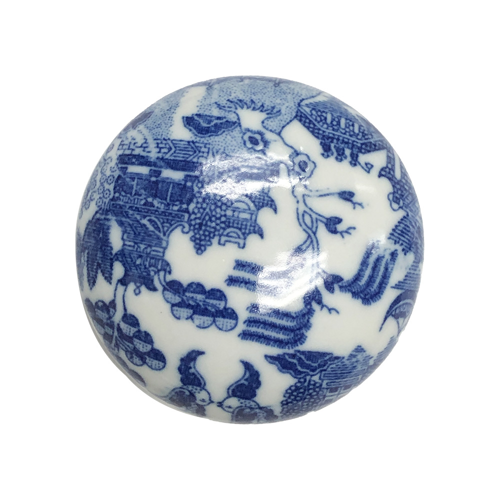 Blue Willow Paperweight, 2-3/8D, photo-3