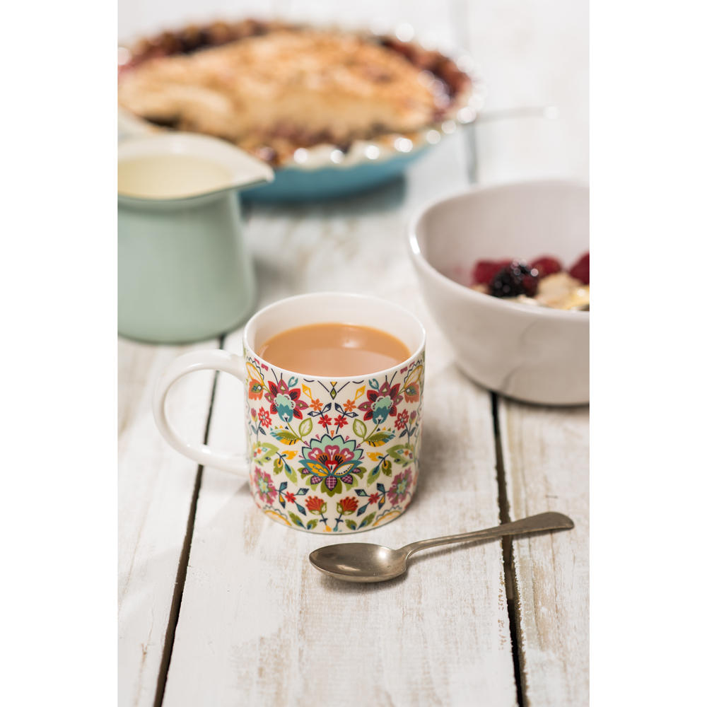 Bountiful Floral Straight Sided China Mug, photo-1