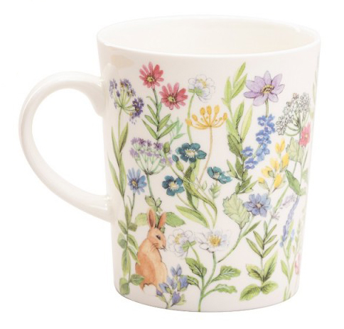 Bunny Meadow Bone China Mug - White Chintz, photo-1