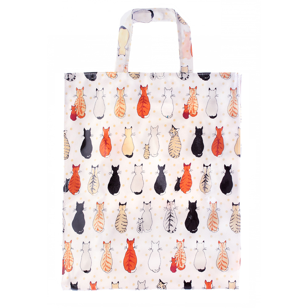 Cats In Waiting, PVC Tote Bag, 12.4x15.4