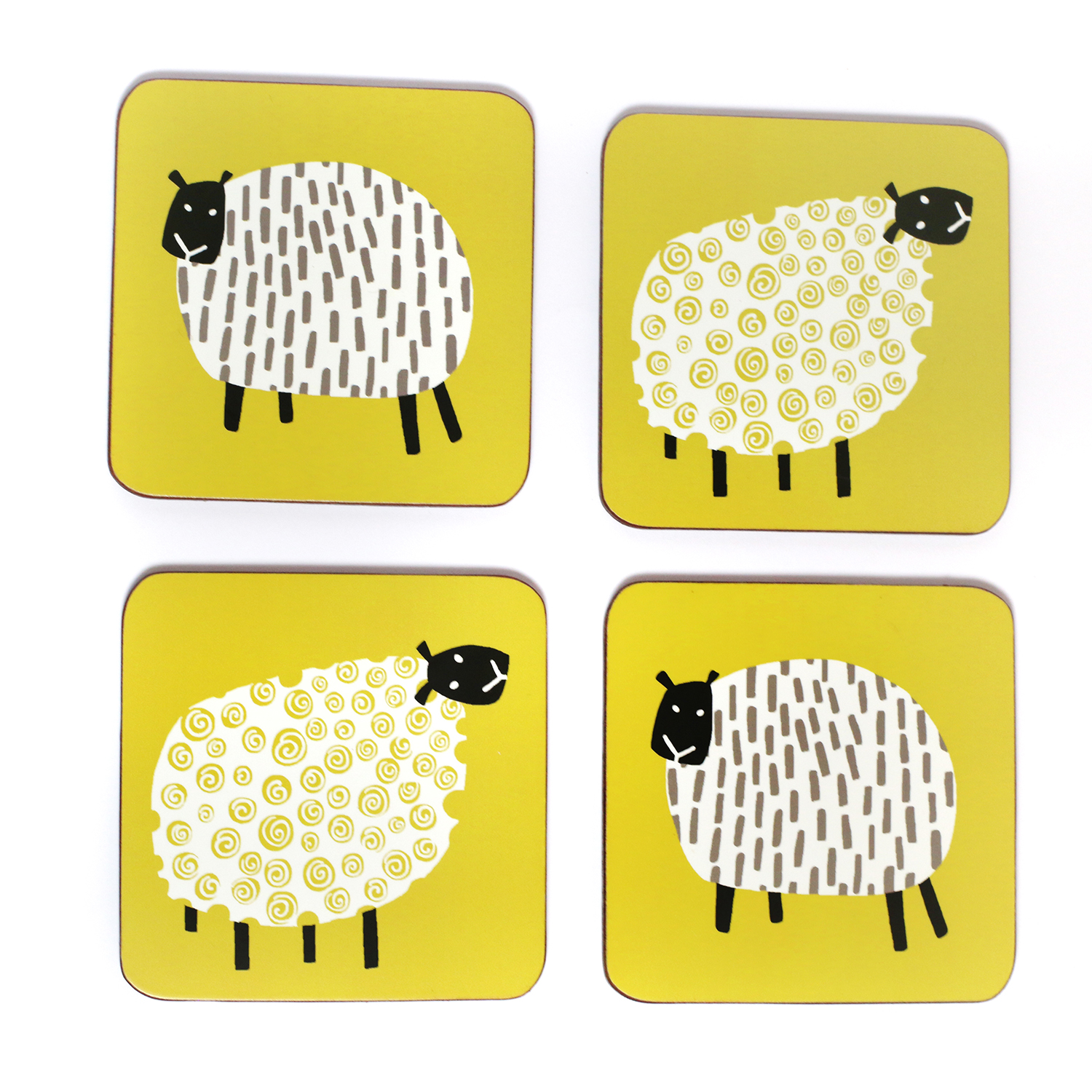 Dotty Sheep Coaster, Set of 4, photo-1