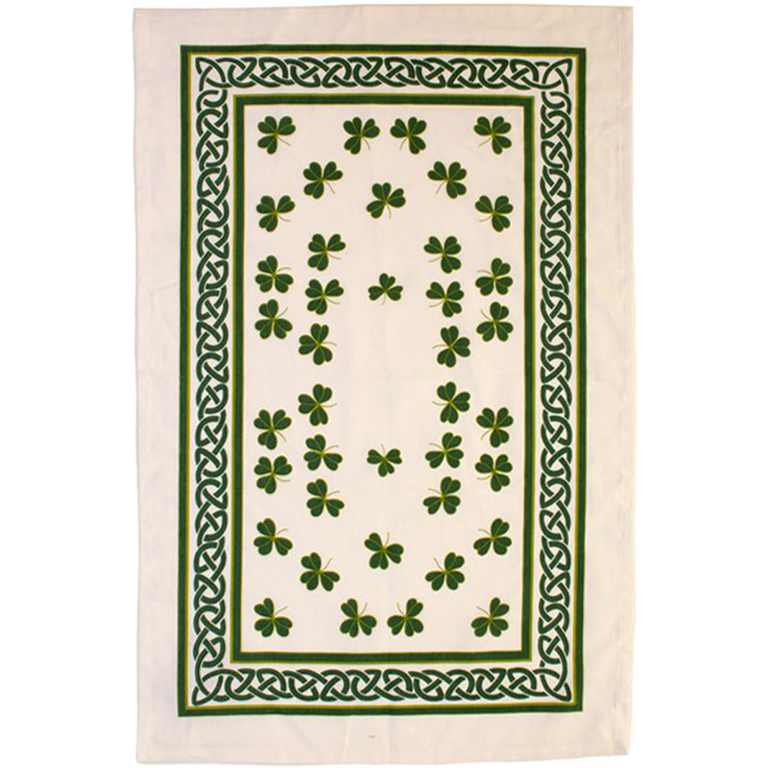 Cotton Tea Towel Celtic Shamrocks