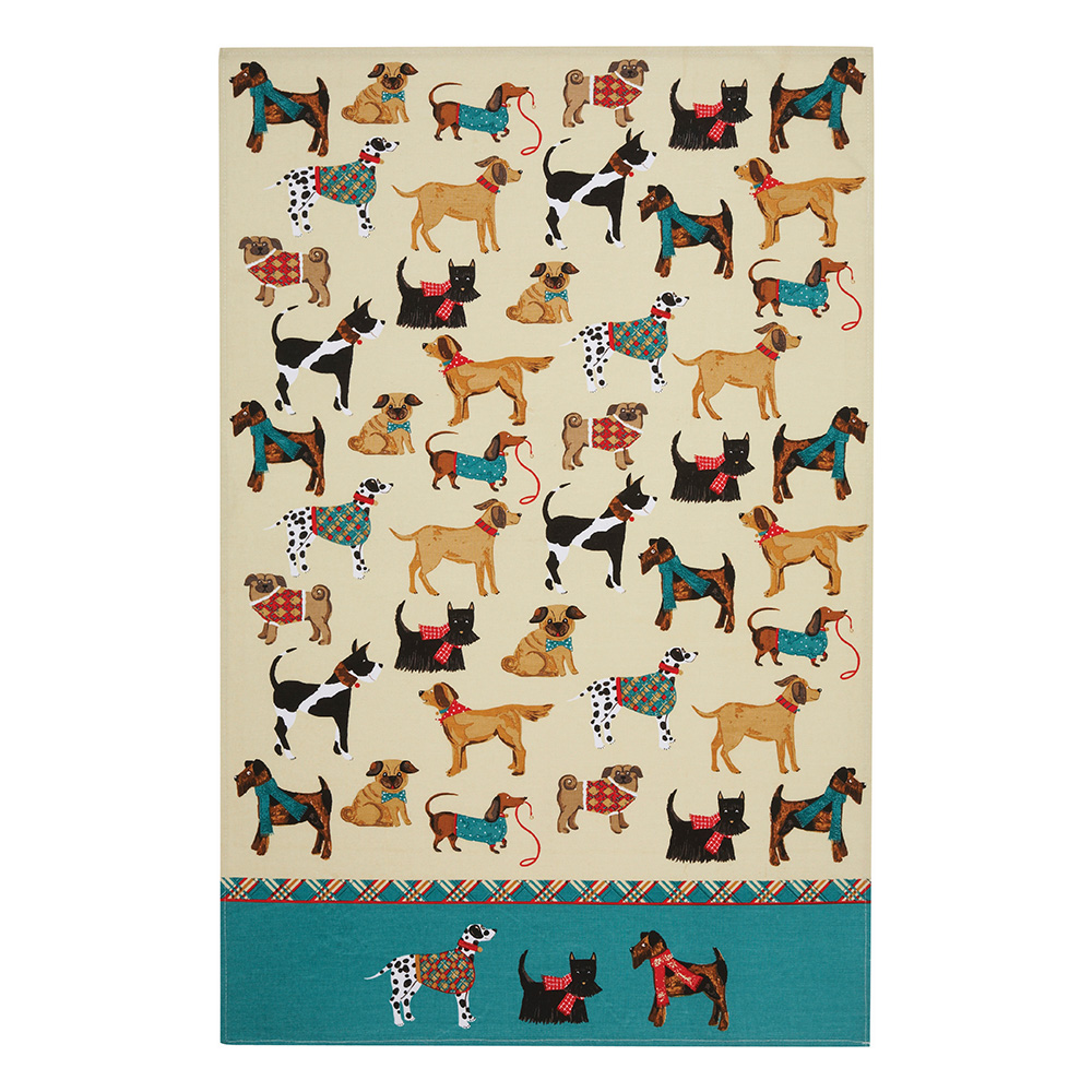 Cotton Tea Towel Hound Dog