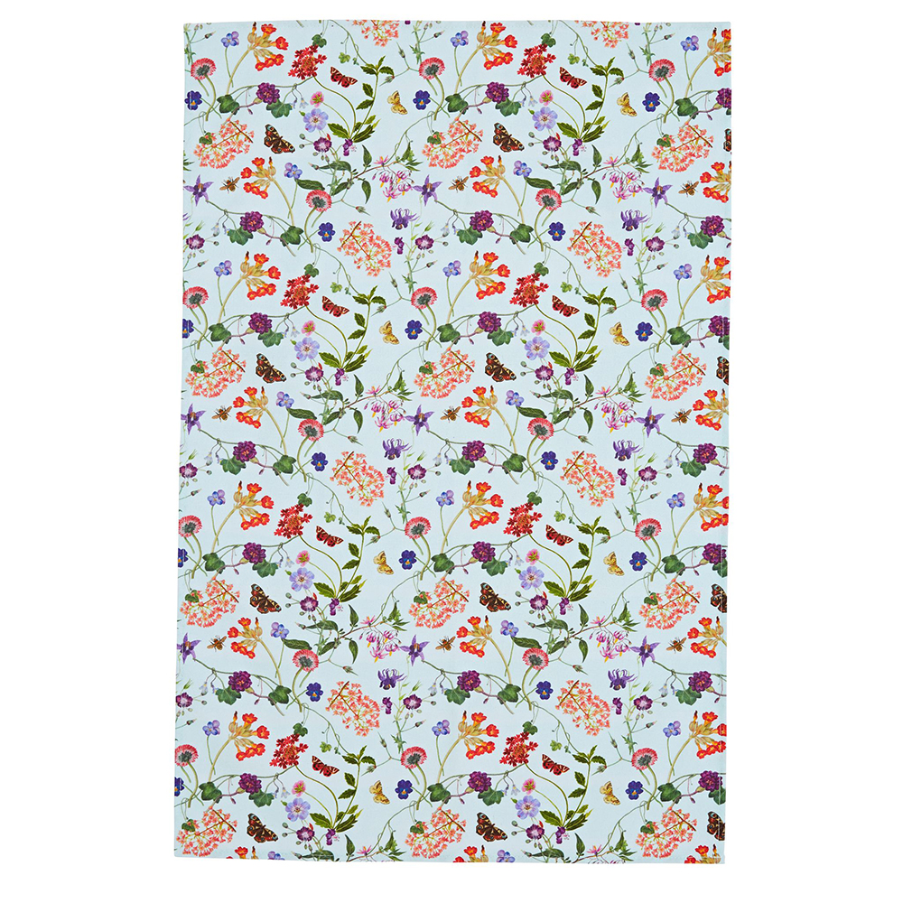 Cotton Tea Towel RHS Spring Floral, photo main