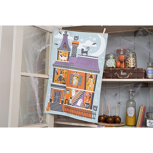 Cotton Tea Towel - Spooky House, photo-1