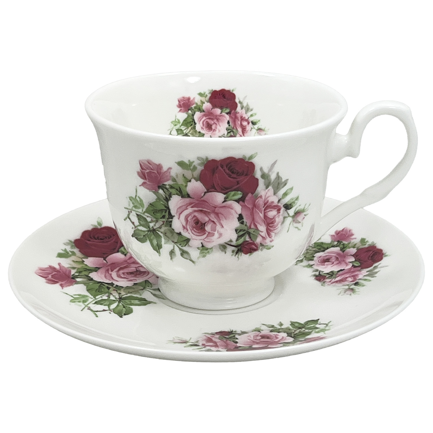 Summertime Rose Cup and Saucer Set