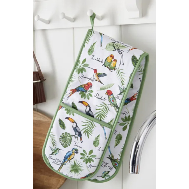 Tropical Birds Double-Sided Oven Glove, photo-1
