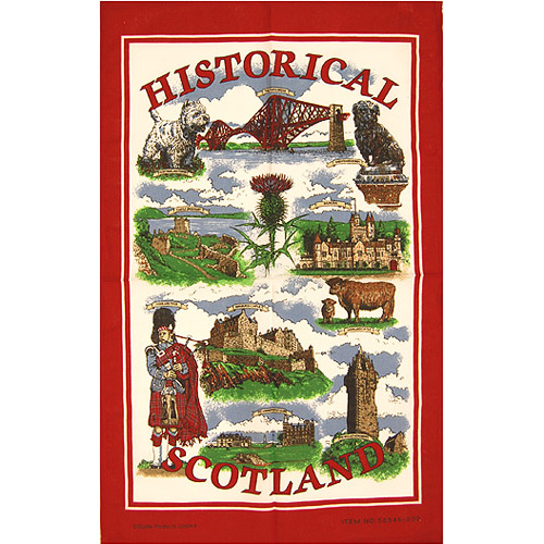 Historical Scotland Tea Towel