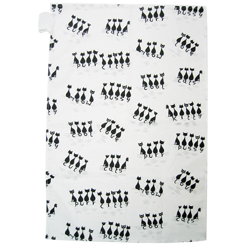 Cat Tales Black & White, Tea Towel