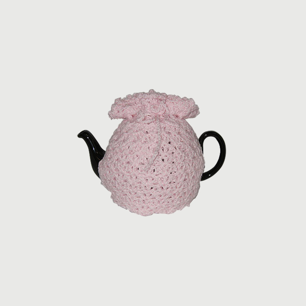 Knitted Tea Cozy, Pastel Pink, Large 6-8 Cup