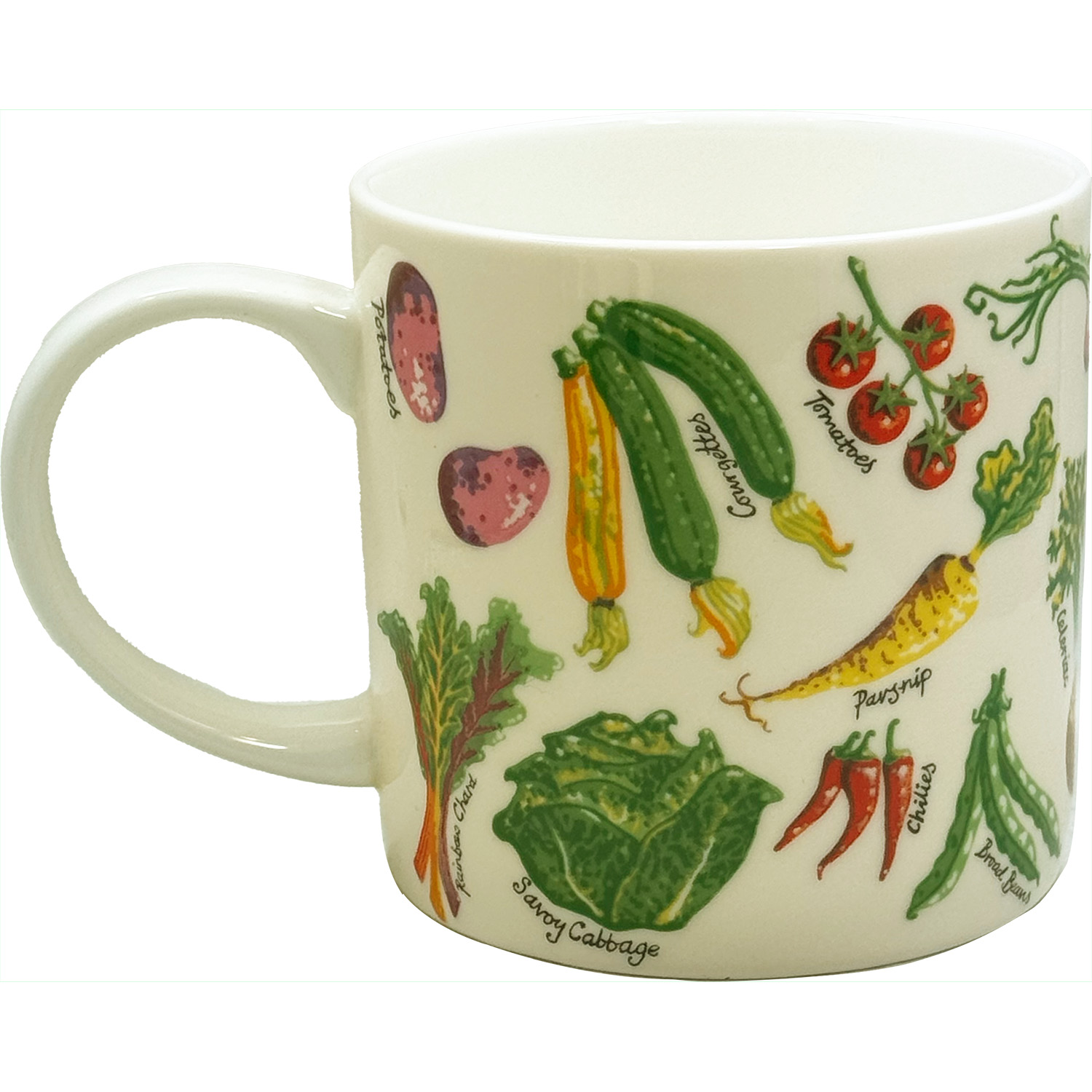 Fresh Vegetables Straight Sided China Mug, photo-2