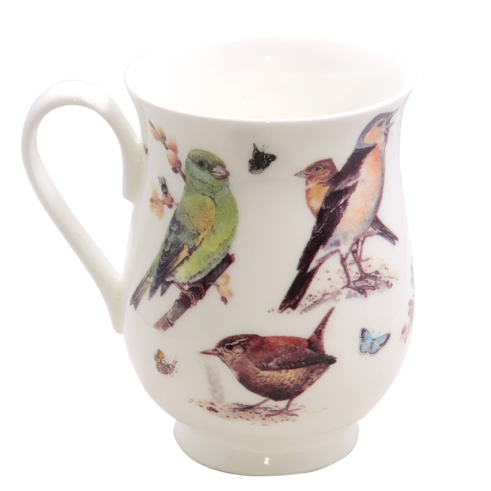 Garden Birds Curvy and Footed Mug, photo-3