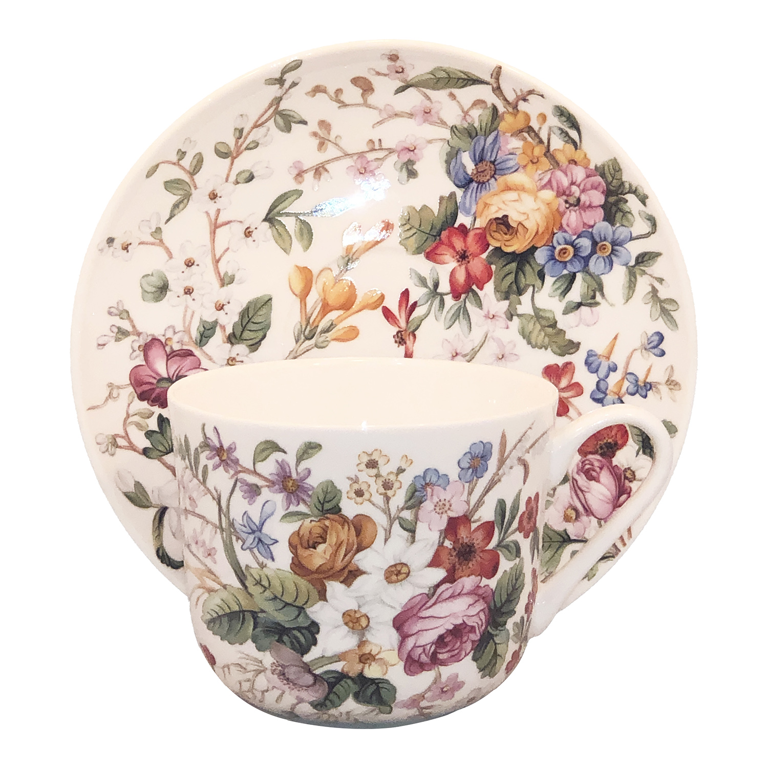 Lismore Rose Garden Breakfast Jumbo Cup & Saucer