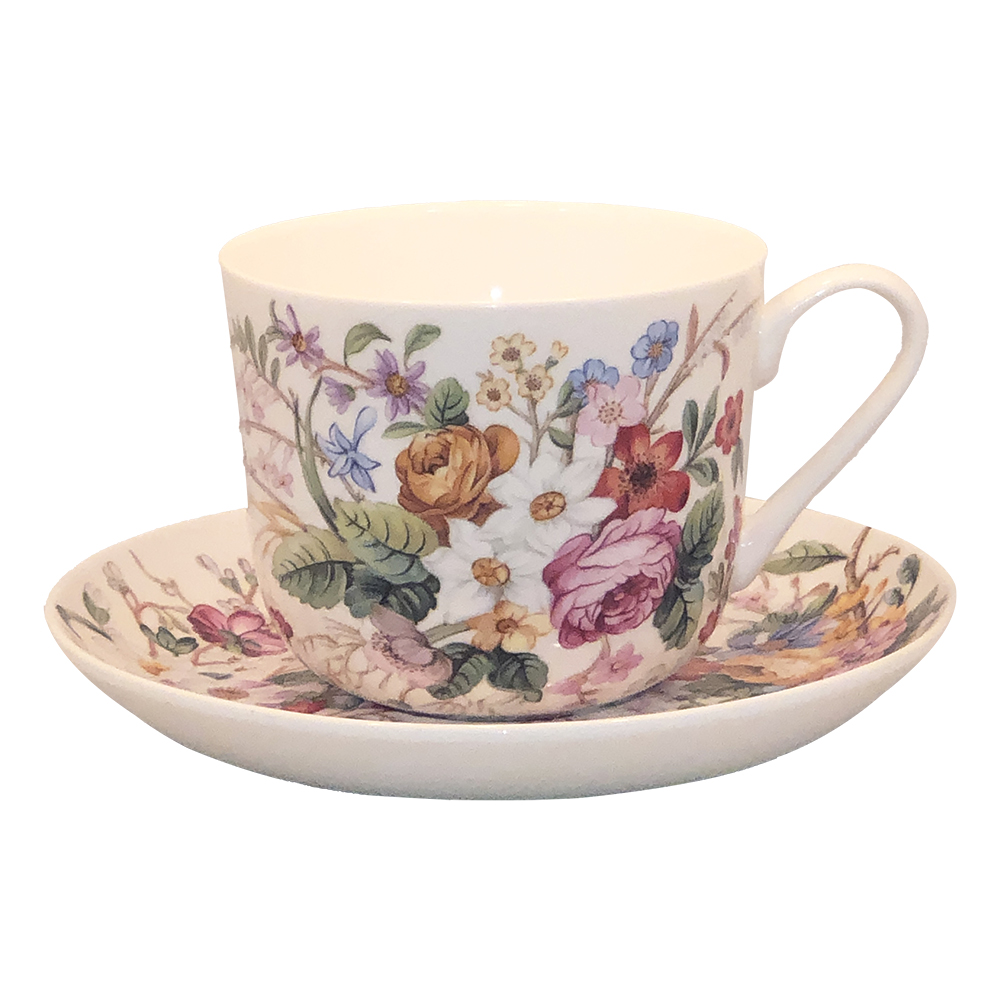 Lismore Rose Garden Breakfast Jumbo Cup & Saucer, photo-1