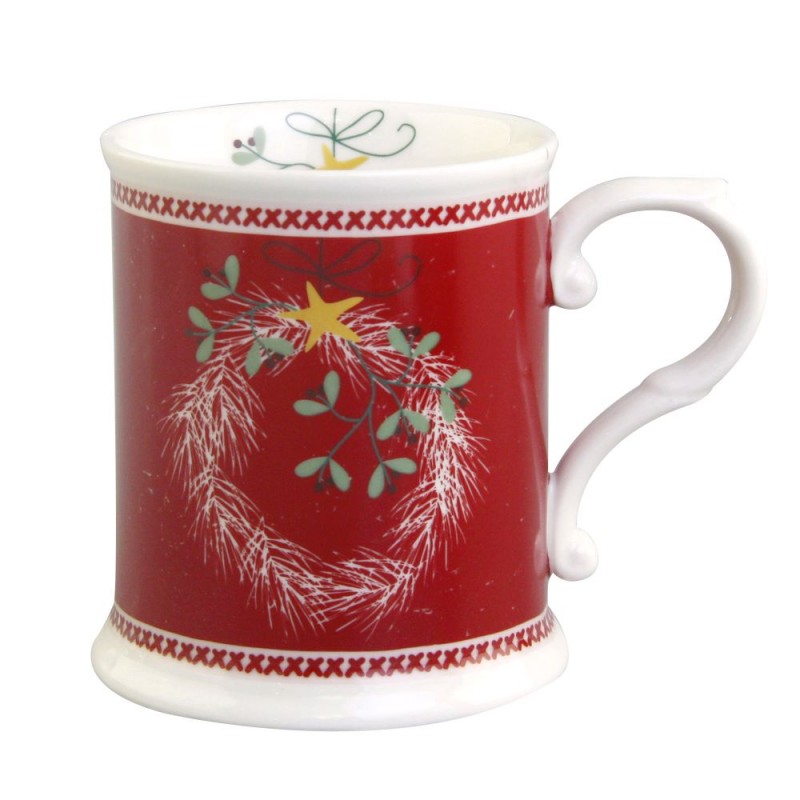 Holiday Wreath Tankard Mug