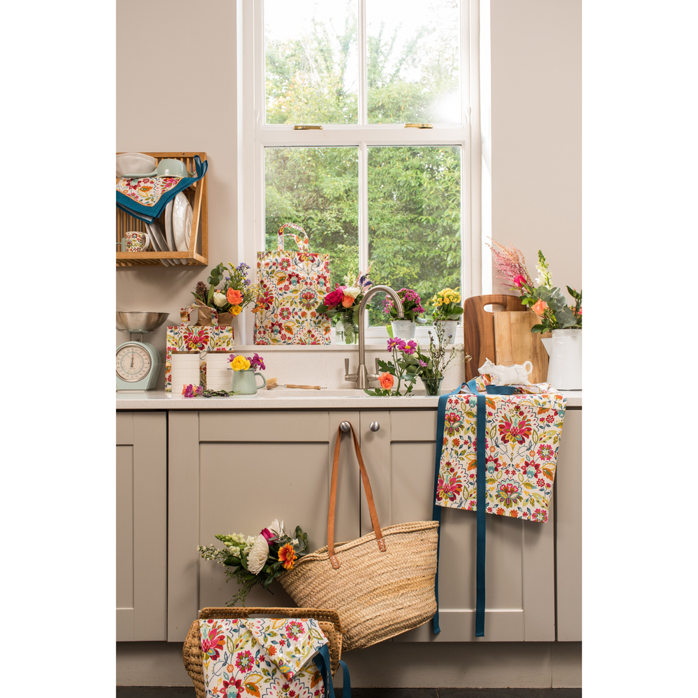 Bountiful Floral Cotton Apron, photo-2