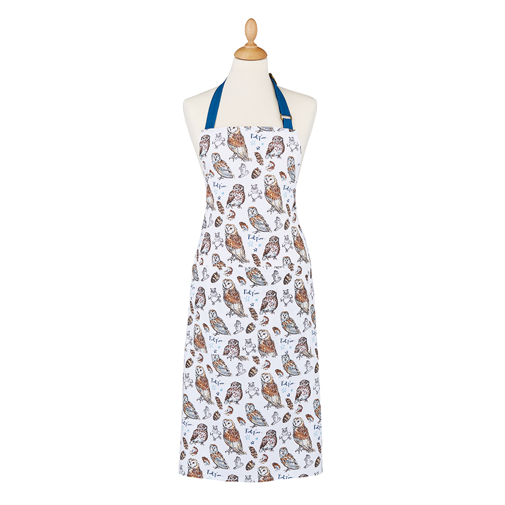 Owls - Kichen Apron in 100% Cotton