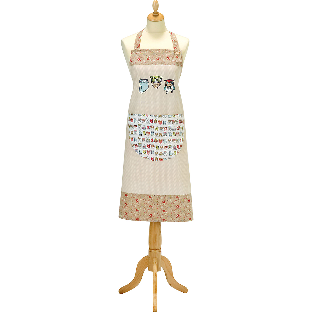 Twittering Owls Cotton Kitchen Apron