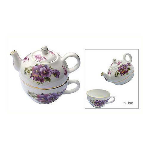Pansy Tea-for-One Set