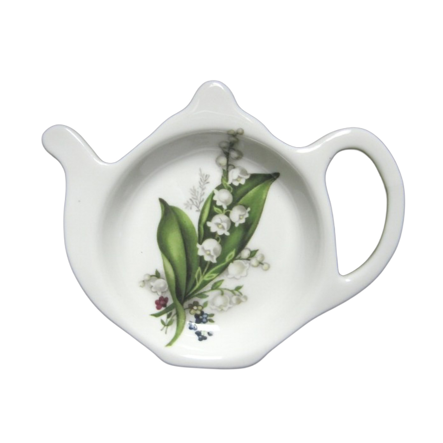 Bone China Tea Bag Tidy – Lily of the Valley Design