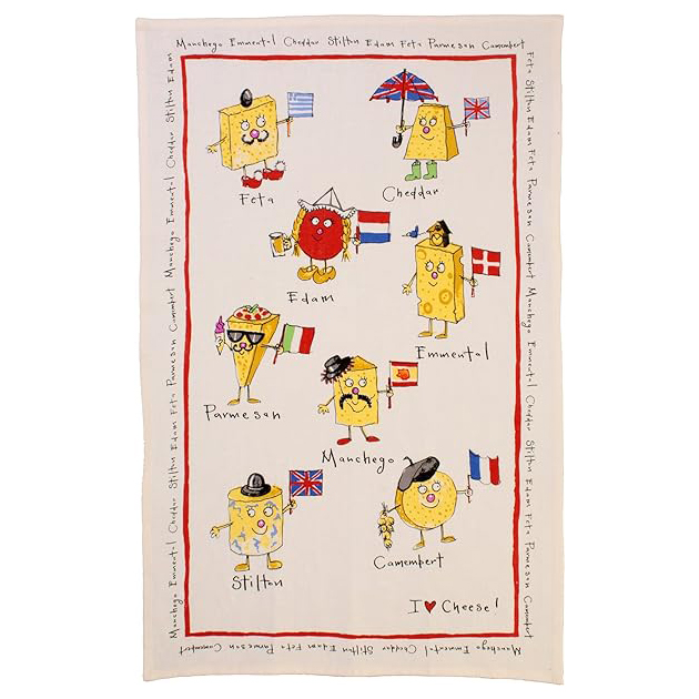 Linen Tea Towel AE Cheese