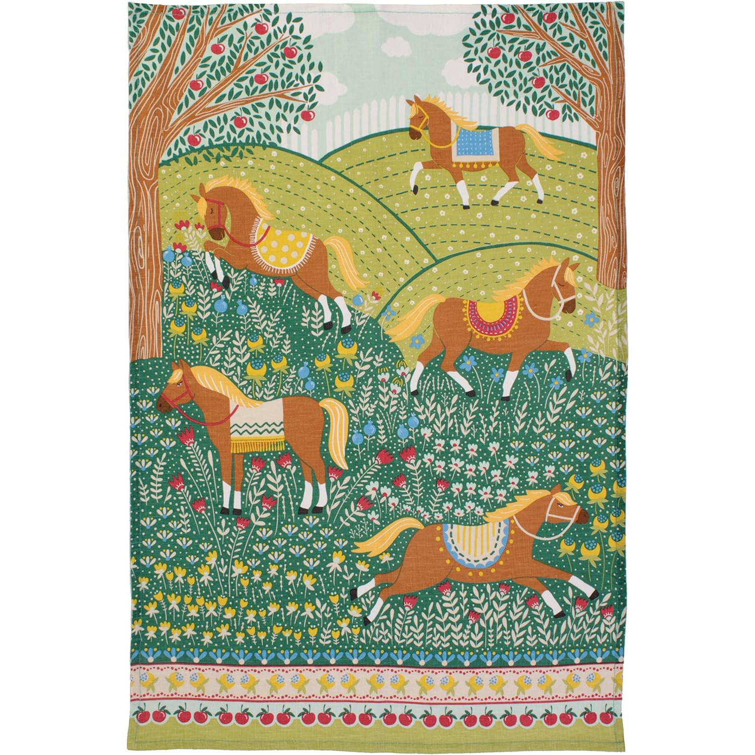 Linen Tea Towel - Hills & Tails