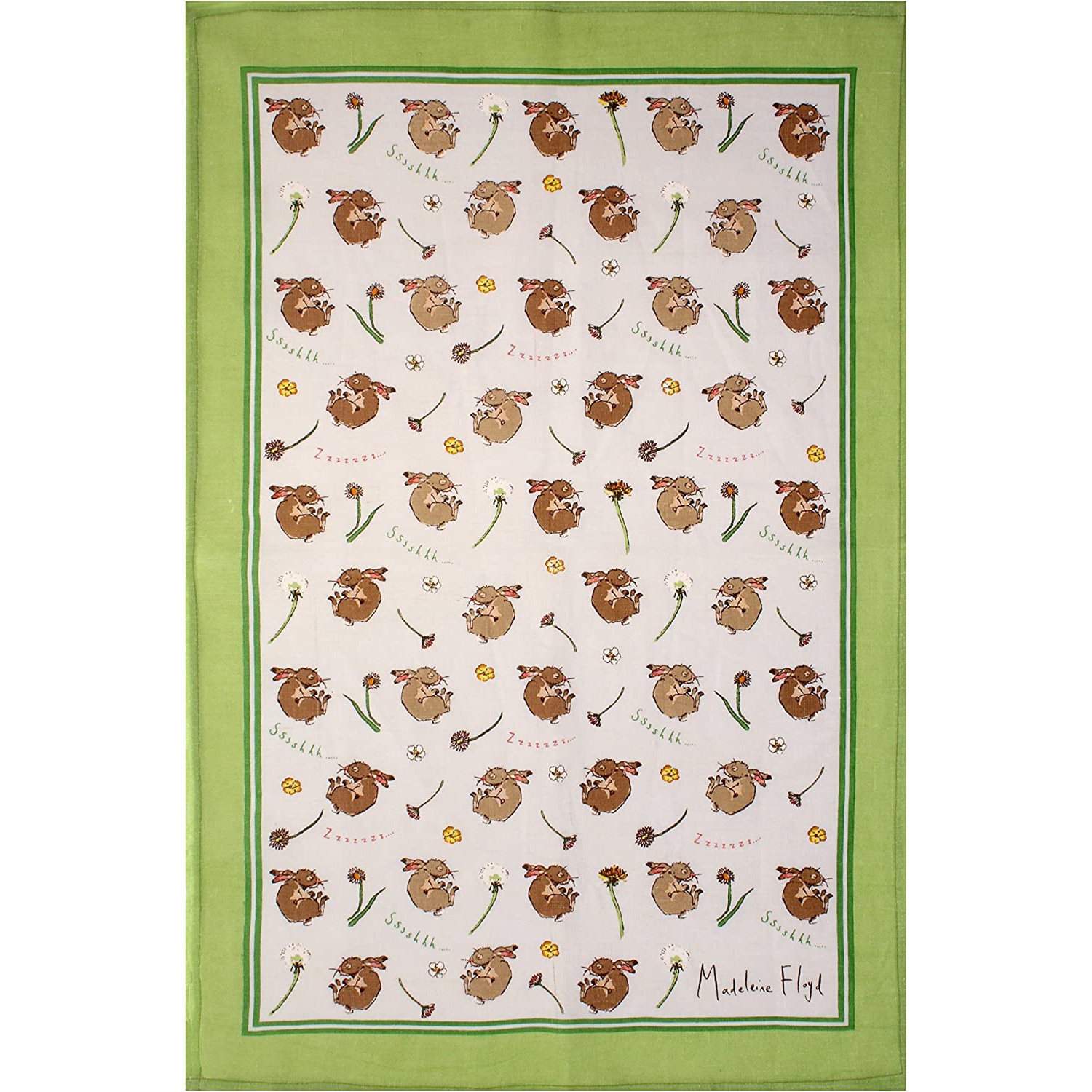 Linen Tea Towel- Sleeping Bunnies