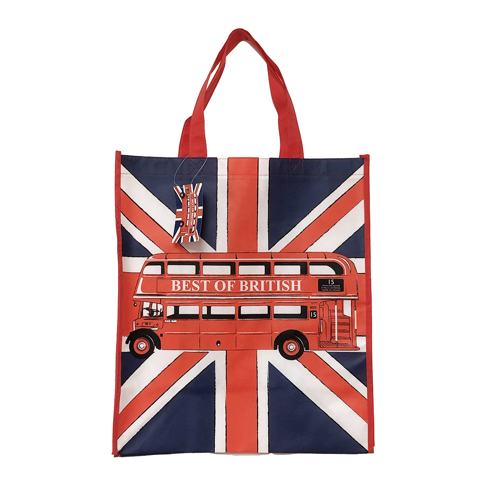Union Jack Best of British Bus Reusable Grocery Tote Bag, photo main