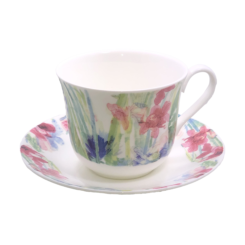 Sweet Meadow Bone China Breakfast Cup and Saucer Set