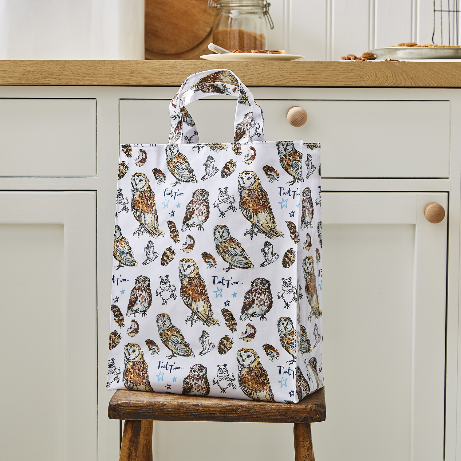 Owl PVC Medium Gusset Tote Bag, photo-1