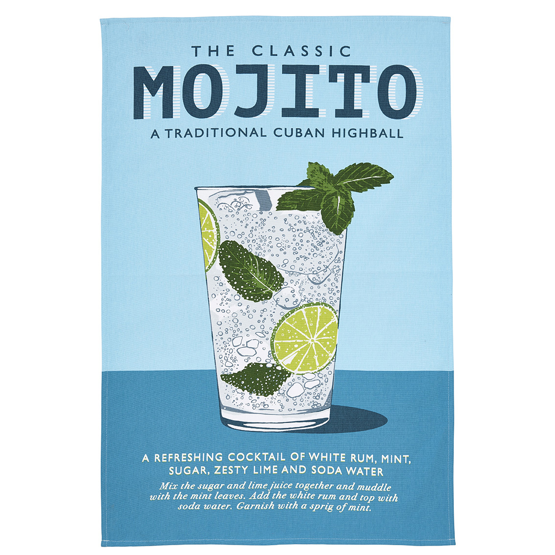 Mojito Cocktail Cotton Tea Towel by Ulster Weavers