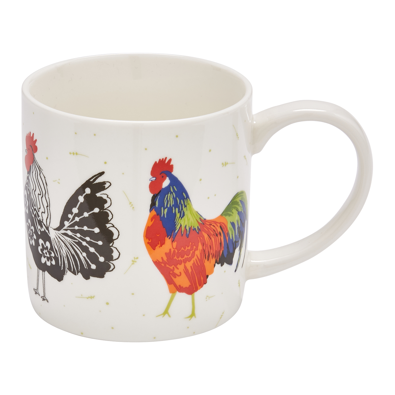 Colorful Rooster Bone China Mug