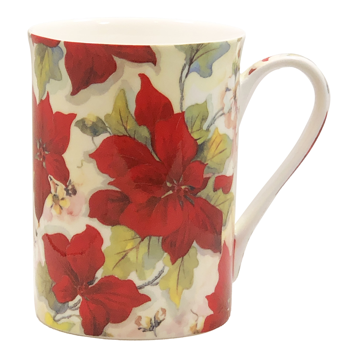 Poinsettia Chintz Larger Can Mug