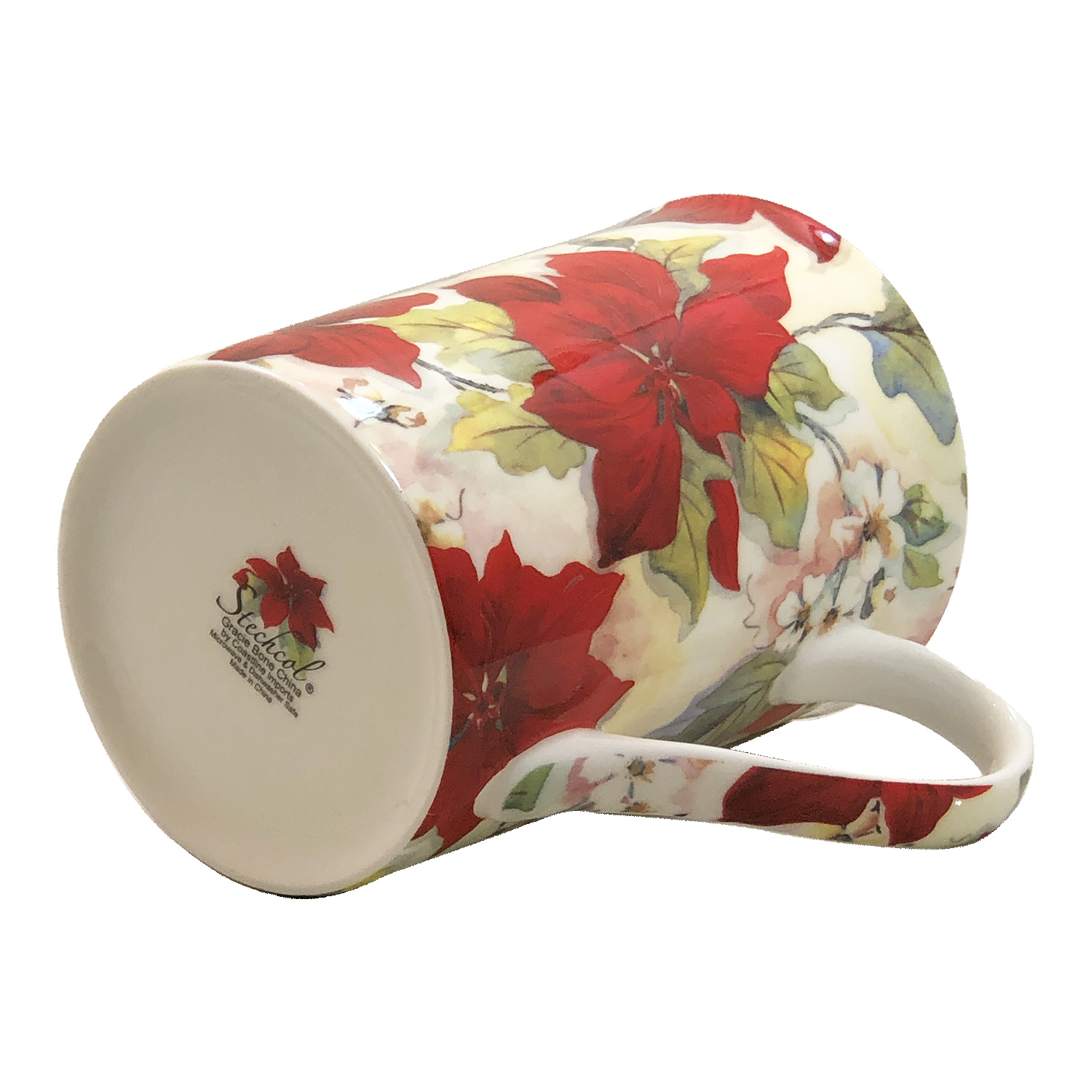 Poinsettia Chintz Larger Can Mug, photo-1