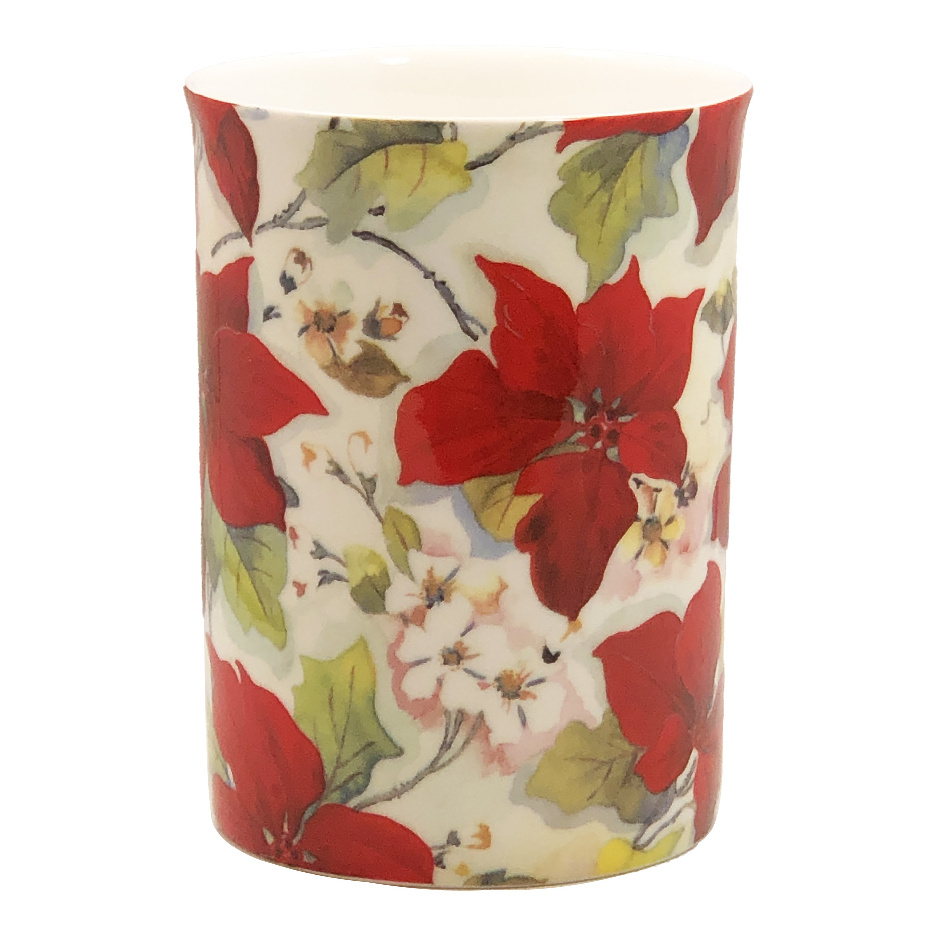 Poinsettia Chintz Larger Can Mug, photo-2