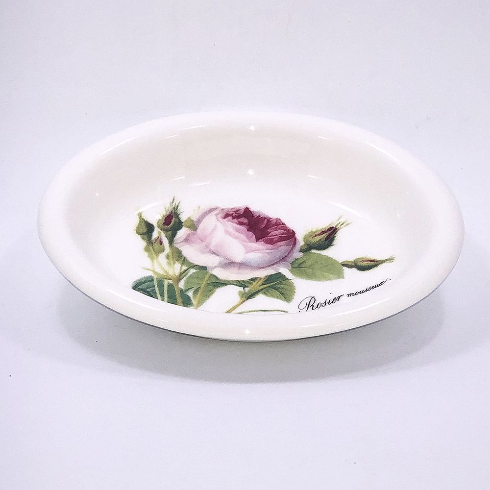 Redoute Rose Bone China Soap Dish