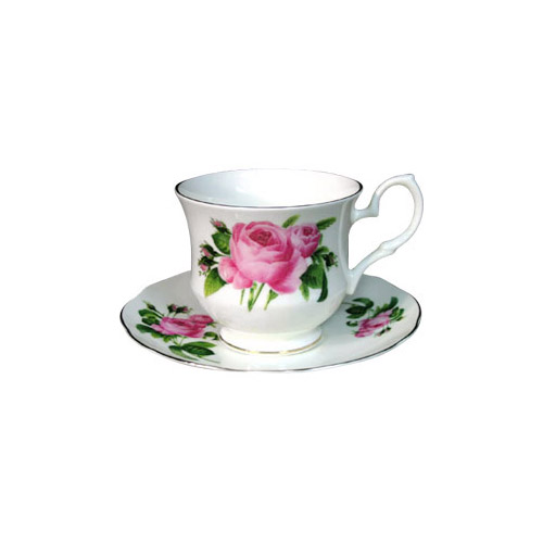 Bone China Tea Cup and Saucer, Lyric Rose