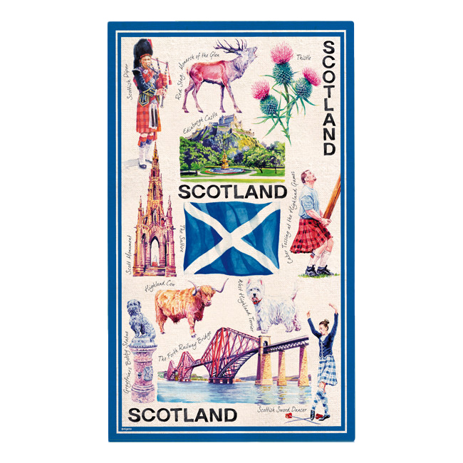 Iconic Scotland Tea Towel