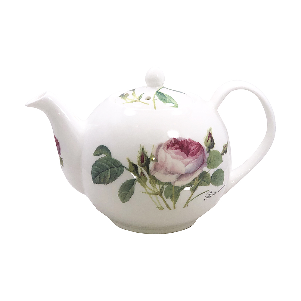 Redoute Rose Fine Bone China Teapot - 2 Cup